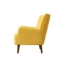 Flora Velvet Wing Chair In Yellow Colour
