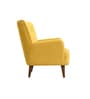 Flora Velvet Wing Chair In Yellow Colour