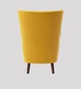 Ludwi Velvet Wing Chair In Yellow Colour