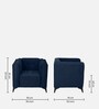 Ludwing Velvet 1 Seater Sofa In Blue Colour