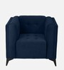 Ludwing Velvet 1 Seater Sofa In Blue Colour