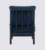 Lue Boucle Fabric Full Back Lounge Chair In Blue Colour