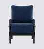 Lue Boucle Fabric Full Back Lounge Chair In Blue Colour