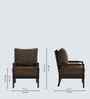Lue Boucle Fabric Full Back Lounge Chair In Brown Colour