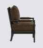 Lue Boucle Fabric Full Back Lounge Chair In Brown Colour