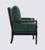 Lue Boucle Fabric Full Back Lounge Chair In Green Colour