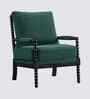 Lue Boucle Fabric Full Back Lounge Chair In Green Colour