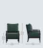 Lue Boucle Fabric Full Back Lounge Chair In Green Colour