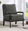 Lue Boucle Fabric Full Back Lounge Chair In Grey Colour