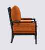 Lue Boucle Fabric Full Back Lounge Chair In Orange Colour