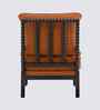 Lue Boucle Fabric Full Back Lounge Chair In Orange Colour