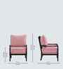 Lue Boucle Fabric Full Back Lounge Chair In Pink Colour
