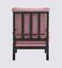 Lue Boucle Fabric Full Back Lounge Chair In Pink Colour