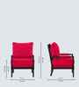 Lue Boucle Fabric Full Back Lounge Chair In Red Colour