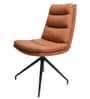 Lue Chair With Metal Base In Brown Colour Lue Chair With Metal Base In Brown Colour