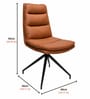 Lue Chair With Metal Base In Brown Colour Lue Chair With Metal Base In Brown Colour