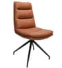 Lue Chair With Metal Base In Brown Colour Lue Chair With Metal Base In Brown Colour