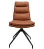 Lue Chair With Metal Base In Brown Colour Lue Chair With Metal Base In Brown Colour