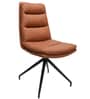 Lue Chair With Metal Base In Brown Colour Lue Chair With Metal Base In Brown Colour