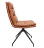 Lue Chair With Metal Base In Brown Colour Lue Chair With Metal Base In Brown Colour