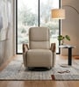 Lue Leatherette 1 Seater Recliner In Natural Wood Finish