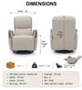 Lue Leatherette 1 Seater Recliner In Natural Wood Finish