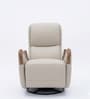 Lue Leatherette 1 Seater Recliner In Natural Wood Finish
