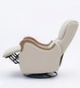 Lue Leatherette 1 Seater Recliner In Natural Wood Finish