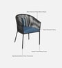 Luft Outdoor Chair In Blue Colour With Cushion Luft Outdoor Chair In Blue Colour With Cushion