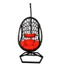 Lugano Wicker Swing In Black Finish
