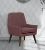 Lugo Fabric Lounge Chair in Brown Colour