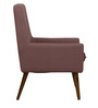 Lugo Fabric Lounge Chair in Brown Colour