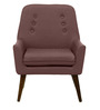 Lugo Fabric Lounge Chair in Brown Colour