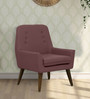 Lugo Fabric Lounge Chair in Brown Colour