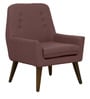 Lugo Fabric Lounge Chair in Brown Colour