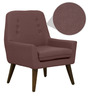 Lugo Fabric Lounge Chair in Brown Colour