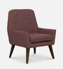 Lugo Fabric Lounge Chair in Brown Colour