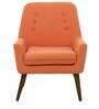 Lugo Fabric Lounge Chair in Rust Colour