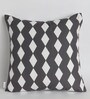 Geometric Pattern Cotton Black Cushion Cover 16 x 16 inches