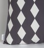 Geometric Pattern Cotton Black Cushion Cover 16 x 16 inches