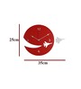 Luis Engineered Wood Red Wall Clock