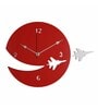 Luis Engineered Wood Red Wall Clock