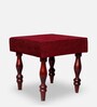 Luis Seating Stool in Mossy Maroon Colour