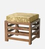 Luis Seating Stools in Velvet Green Colour