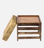 Luis Seating Stools in Velvet Green Colour