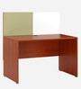 Luka Office Table in Brown & White Finish