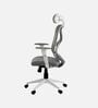 Lukano Breathable Mesh Ergonomic Chair In White And Grey Colour