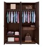 Lukas 4 Drawer Wardrobe in White & Walnut Finish