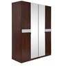 Lukas 4 Drawer Wardrobe in White & Walnut Finish