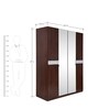 Lukas 4 Drawer Wardrobe in White & Walnut Finish